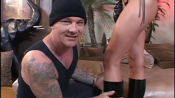 Nicole Sheridan in leather gets fucked in the ass