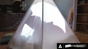 OUT OF THE FAMILY - Naughty Teen Gets Caught Masturbating By Stepdad And He Finishes The Job