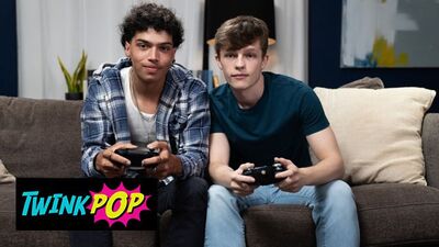 Twin Porn Pop - Jake Preston and Alex Myers Bicker Over Who Gets to Play with Whose Dick First, but Ultimately Decide to Share in a Game of Super Smash Bros. before Grinding Each Other on the Bed.