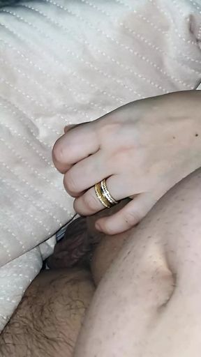 Measure of handjob under blanket