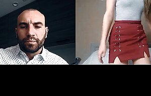 Teen presents a hot masturbation session to perv daddy