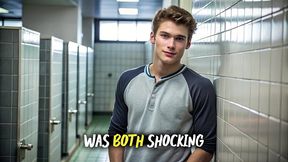 my pe teacher shocked me with his huge cock in the school bathroom... gay love story