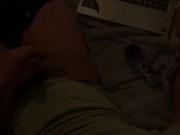 Cumming to cream pie gangbang, loud moaning to cum