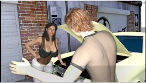 Project Hotwife - Gameplay - Roleplay - Wife Tries to Repair Car and Get Wet