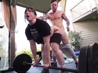 My big beautiful woman Workout Partner Gets Her Constricted Twat Pounded - Paige Steele, Steve Rickz