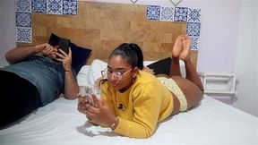 Beautiful brunette with her sugar daddy