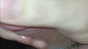 Horny amateur gets big thick mushroom head cock