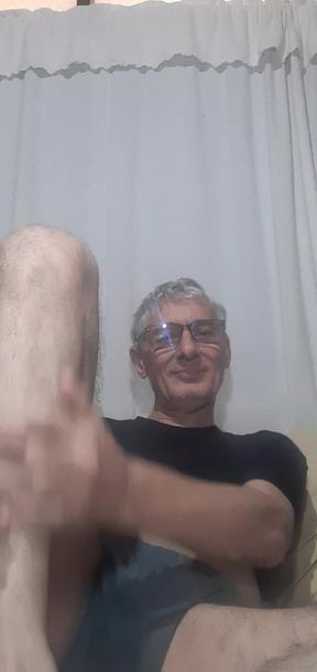 A Beautiful Man in a T-shirt and Underwear Waits to Undress to Start Having Sex.