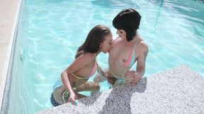 polly petrova and candy crush get fucked deep in the ass after fucking each other in the pool and drinking pee