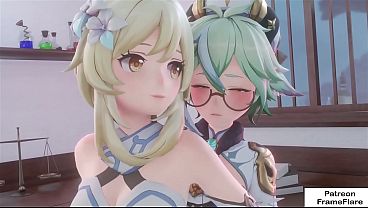 Genshin Impact - Futanari Lumine x Sucrose