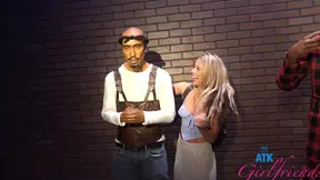 Blonde Cutie Summer Vixen Admires Realistic Mannequin Cocks Seductively