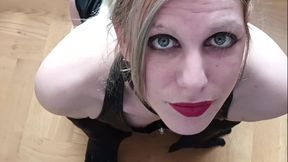 Submissive MILF Slut Gets Face Fuck and Cum on Face