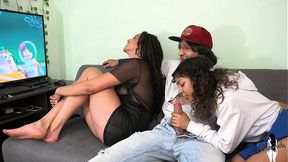 Latina girl next door submits to big black cock