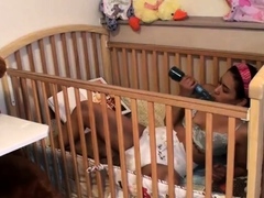 Cici: Vibrator Masturbation in Crib