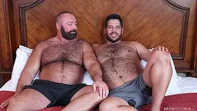 Gay With Hairy Tongue Kissing With Lanz Adams And Brad Kalvo