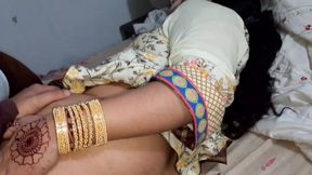 Desi Indian newly married girl enjoyed fully
