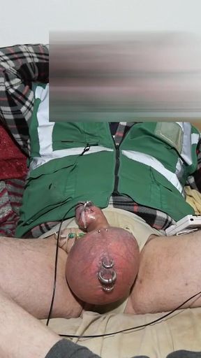 Inflating the scrotum, that's fun!   Clip 3