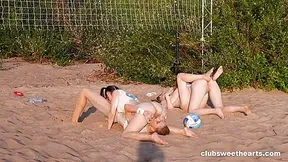 Sensational Beach Volleyball 3 With Skye Wood, Olivia Trunk And Kitsune Liss