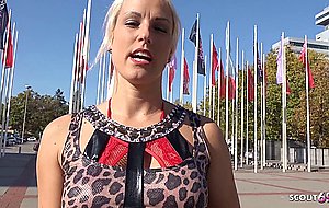 German scout real pornstar talk to fuck at event in berlin
