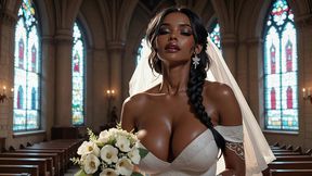 ebony bride fucked in church ~ ai-generated