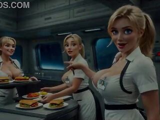 The Dinner Staring The Big Eyed Woman (AI Generated)