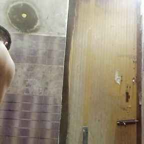 Hand job smart Boy in bathroom