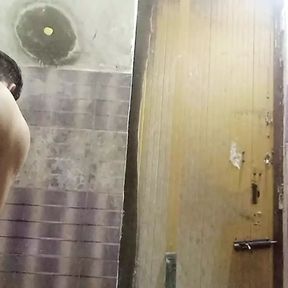 Hand job smart Boy in bathroom