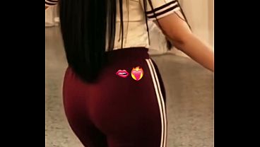 Petite and sassy Latina stepsister shows off her big booty in a short