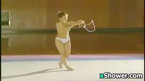 Topless Asian Athlete Flexes Hot Muscles in Steamy Session