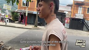 Young Latino guy made a pregnancy test for his girlfriend