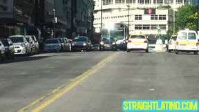 Handsome uber driver WIll skilfully devours two girthy cocks until they cum on him