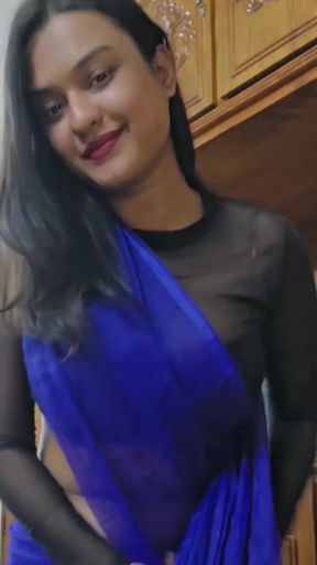 Hot bangladeshi wife shows off her jiggly big tits in a saree