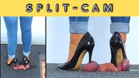 Castrated Under My Office Stilettos - Split Cam - AmbersCBT - 65SPC