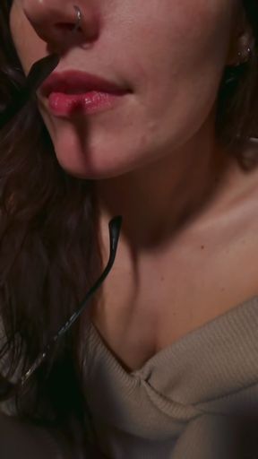 Teasing her smile leads to a playful exploration of lustful desires.