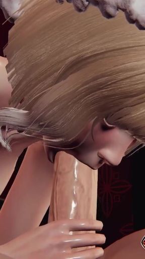 Exclusive Christmas 3D Hentai Treat: Anal Plug Fun, Big Dick Handjob, Intense Deepthroat Blow Job, Ending Cum in Mouth   Clip 1