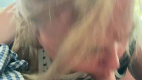 Amateur British babe with a big ass and a massive cock gives the best