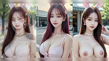 (3D ANIMATED AI-GENERATED MODELS) outdoor cat cosplay (with pussy masturbation ASMR sound!)