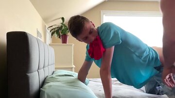 Stepson and stepdad beating after rimming in ta