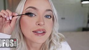 Teasing blonde lady Alexis Kay is wondering if the guy's dick is up to the task