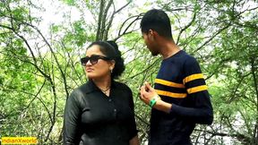 Village Bhabhi Dating Sex at Jungle with Unmarried Devar! Desi Sex