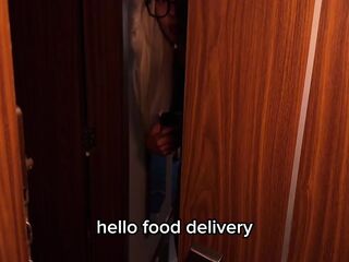 Charming English-speaking Golden-haired Screwed Food Delivery Stud