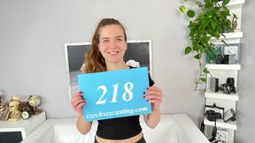 Czech teen at her first casting