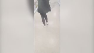 Step Cougar inside African Pants Seduce and Banged Step Son inside Supermarket