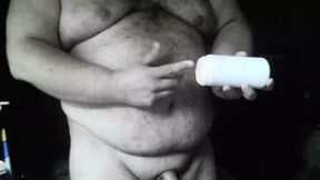 I Fuck a Fake Pussy and Jerk My Cock Hard Until I Cum Hot