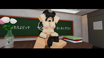 ROBLOX PORN | Cute girl in uniform fucked in class