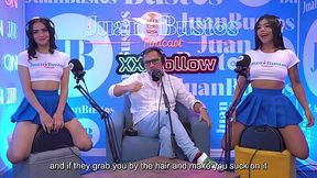 Spicy Latina Stepsisters Share a Wild Ride on a Fuck Machine on Juan Bustos Podcast