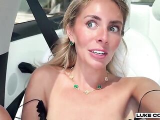 Bonnie Blue Picked Up and Banged In Car Driving