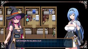 Brave Knightess shatters crystal with her big tits