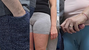 She stroke his cock until he cums hard