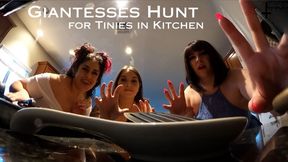 Giantesses Hunt for Tinies in Kitchen